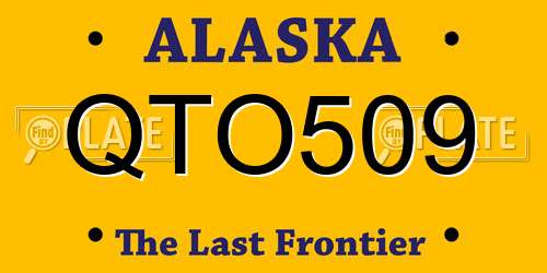QTO509 Alaska License Plate