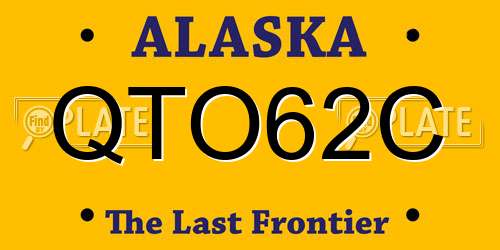 QTO62C Alaska License Plate