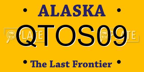 QTOS09 Alaska License Plate