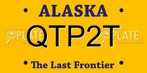 QTP2T Alaska License Plate
