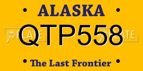 QTP558 Alaska License Plate