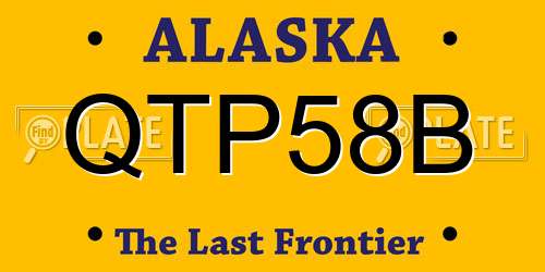 QTP58B Alaska License Plate