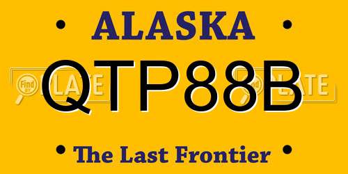 QTP88B Alaska License Plate