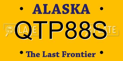 QTP88S Alaska License Plate