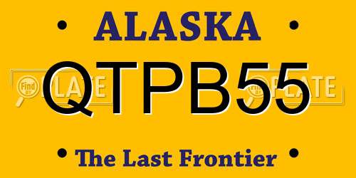 QTPB55 Alaska License Plate