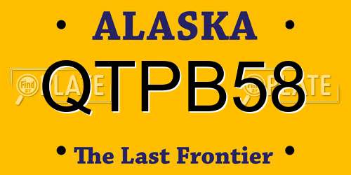 QTPB58 Alaska License Plate