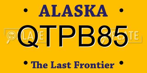 QTPB85 Alaska License Plate