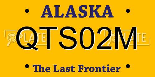 QTS02M Alaska License Plate