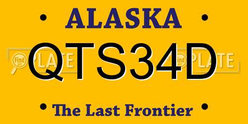 QTS34D Alaska License Plate