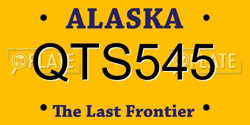 QTS545 Alaska License Plate