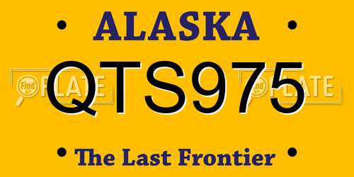 QTS975 Alaska License Plate