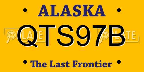 QTS97B Alaska License Plate