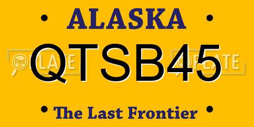 QTSB45 Alaska License Plate