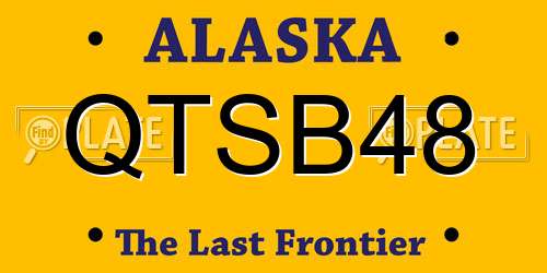 QTSB48 Alaska License Plate