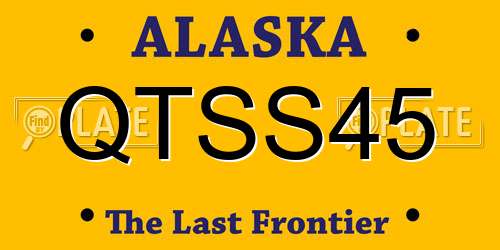 QTSS45 Alaska License Plate