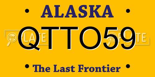 QTTO59 Alaska License Plate