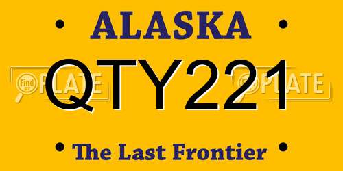 QTY221 Alaska License Plate
