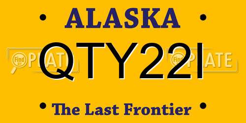 QTY22I Alaska License Plate
