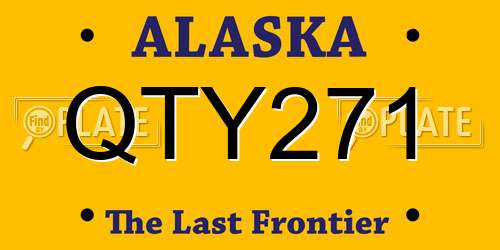 QTY271 Alaska License Plate
