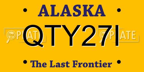 QTY27I Alaska License Plate