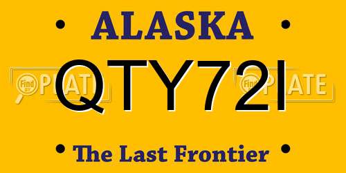 QTY72I Alaska License Plate