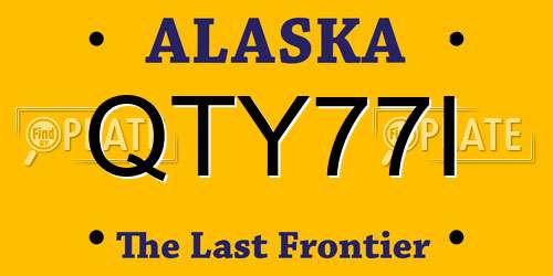 QTY77I Alaska License Plate
