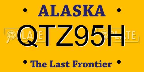QTZ95H Alaska License Plate