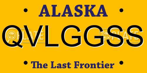 QVLGGSS Alaska License Plate