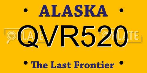 QVR520 Alaska License Plate