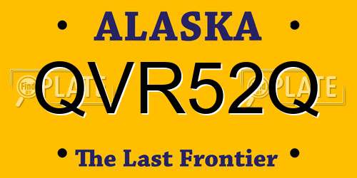 QVR52Q Alaska License Plate