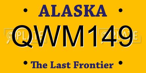 QWM149 Alaska License Plate