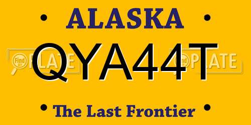 QYA44T Alaska License Plate
