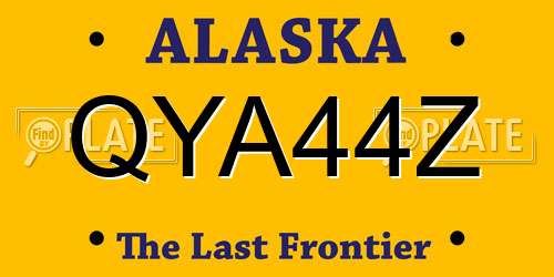 QYA44Z Alaska License Plate