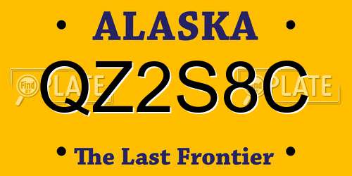 QZ2S8C Alaska License Plate
