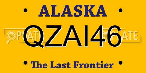 QZAI46 Alaska License Plate