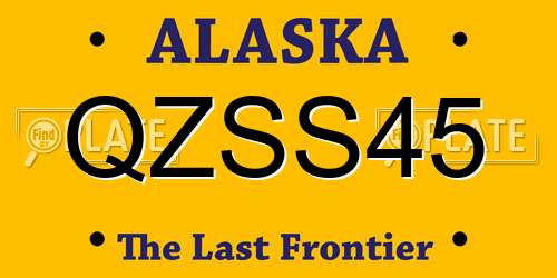 QZSS45 Alaska License Plate