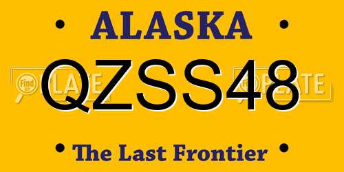 QZSS48 Alaska License Plate