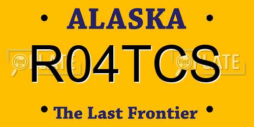 R04TCS Alaska License Plate