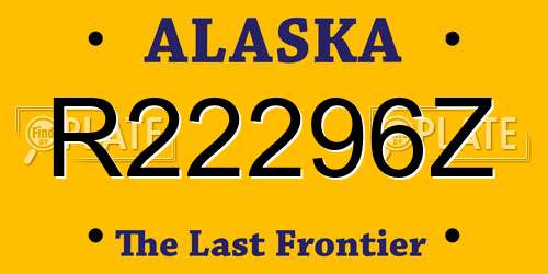 R22296Z Alaska License Plate