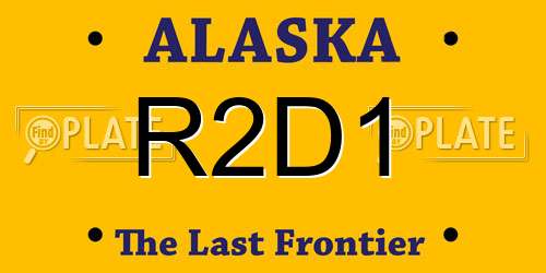 R2D1 Alaska License Plate
