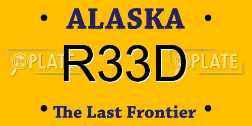 R33D Alaska License Plate