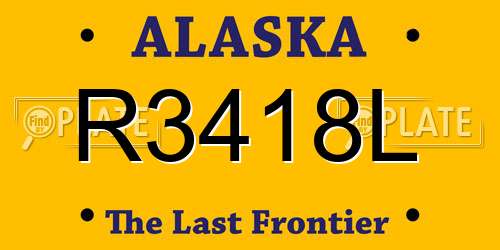R3418L Alaska License Plate