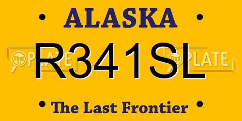 R341SL Alaska License Plate