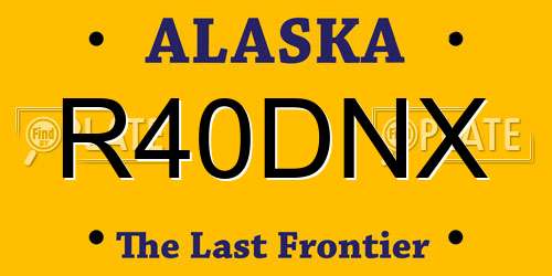 R40DNX Alaska License Plate