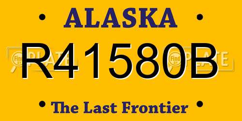 R41580B Alaska License Plate