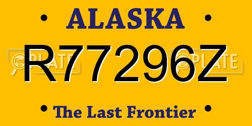 R77296Z Alaska License Plate