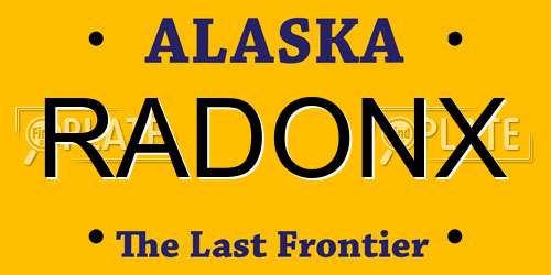 RADONX Alaska License Plate