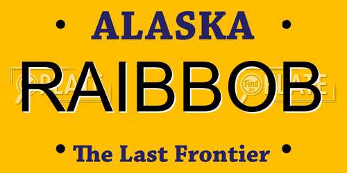 RAIBBOB Alaska License Plate