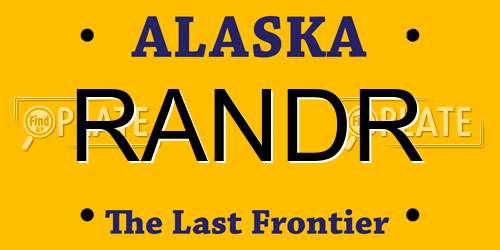 RANDR Alaska License Plate