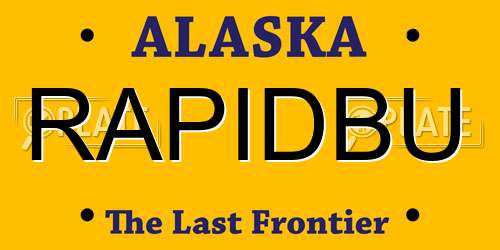 RAPIDBU Alaska License Plate